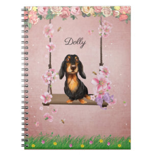 Langhaar-Dachshund-Fotobuch Notizblock