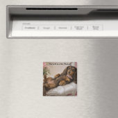 Langhaar-Dachshund Magnet (In Situ (Geschirrspüler))