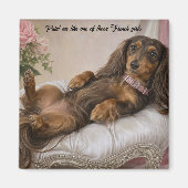 Langhaar-Dachshund Magnet (Vorne)