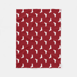 Langhaar-Dachshund-Silhouetten Wiener Hunde Fleecedecke