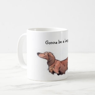 Langhaar-Dachshund-Tasse Kaffeetasse