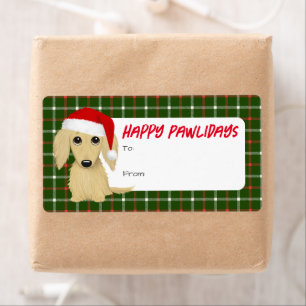 Langhaar-Dachshund-Weihnachts-Geburtstags-Geschenk