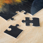 Langhaar-Dackel Nahaufnahme Puzzle (Seite)
