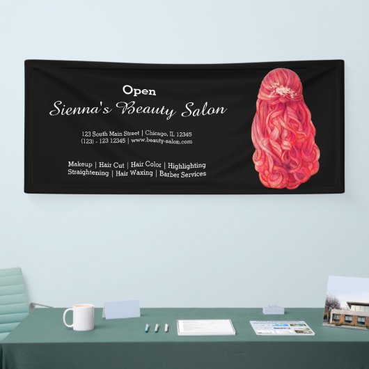 Langhaar | Friseurin | Friseur | Salon Banner (Messe)