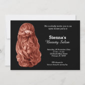 Langhaar | Friseurin | Friseur | Salon Einladung (Vorderseite)