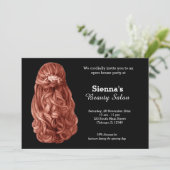 Langhaar | Friseurin | Friseur | Salon Einladung (Stehend Vorderseite)