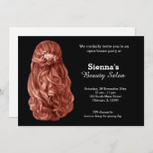 Langhaar | Friseurin | Friseur | Salon Einladung (Vorne/Hinten)