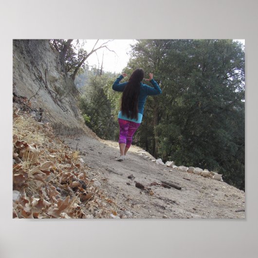 Langhaar im Wald Poster (Vorne)