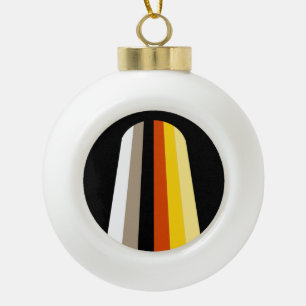 Langhaar-Stolzflagge Keramik Kugel-Ornament