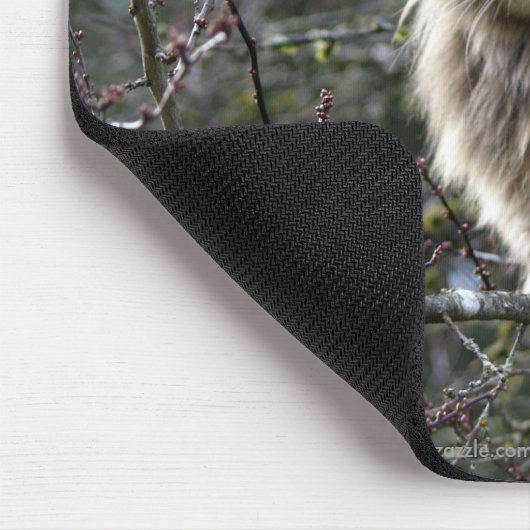 Langhaar Tabby Cat Mousepad (Ecke)