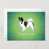 Langhaarige Chihuahua Danke, Design Postkarte (Vorne/Hinten)