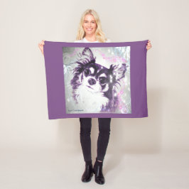 Langhaarige Chihuahua durch Carol Zeock Fleecedecke