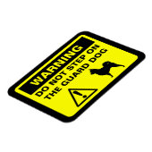 Langhaarige Chihuahua-Humorose-Schutzhundewarnung Magnet (Linke Seite)