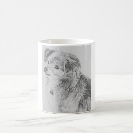 Langhaarige Chihuahua-HundeTasse Kaffeetasse (Mittel)