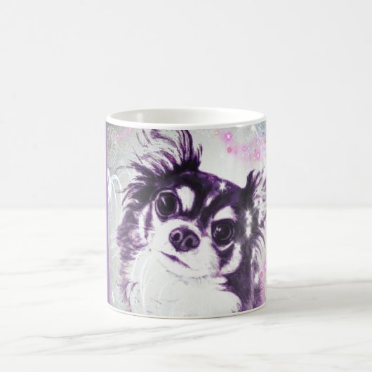 Langhaarige Chihuahua Kaffeetasse (Mittel)