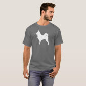 Langhaarige Chihuahua-Silhouette T-Shirt (Vorne ganz)