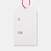 Langhaarige Creme Dackel Niedlicher Hund Weihnacht Geschenkanhänger (Rückseite)