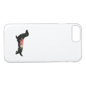 Langhaarige Dackel Bohemische Silhouette Case-Mate iPhone Hülle (Rückseite (Horizontal))