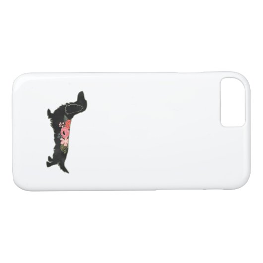 Langhaarige Dackel Bohemische Silhouette Case-Mate iPhone Hülle (Rückseite (Horizontal))