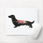 Langhaarige Dackel Bohemische Silhouette Mousepad (Mit Mouse)