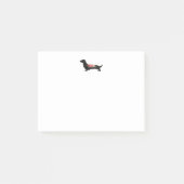 Langhaarige Dackel Bohemische Silhouette Post-it Klebezettel (Vorderseite)