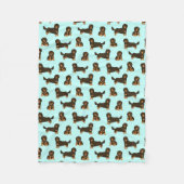 Langhaarige Dackel Fleece Blanket (Vorderseite)