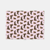 Langhaarige Dackel Fleece Blanket (Vorderseite (Horizontal))