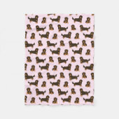 Langhaarige Dackel Fleece Blanket (Vorderseite)