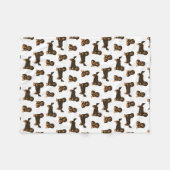Langhaarige Dackel Fleecedecke (Vorderseite (Horizontal))