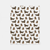 Langhaarige Dackel Fleecedecke (Vorderseite)