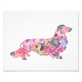 Langhaarige Dackel Fotodruck (Vorne)