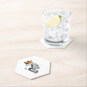 Langhaarige Dackel Hund Tragen Kronen Untersetzer (Vor Ort)