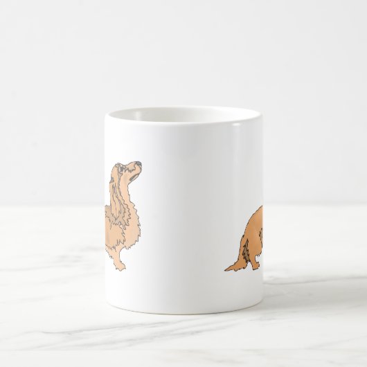Langhaarige Dackel Kaffeetasse (Mittel)