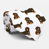 Langhaarige Dackel Krawatte (Gerollt)