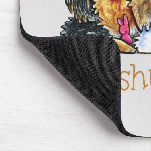 Langhaarige Dackel Lover Mousepad (Ecke)