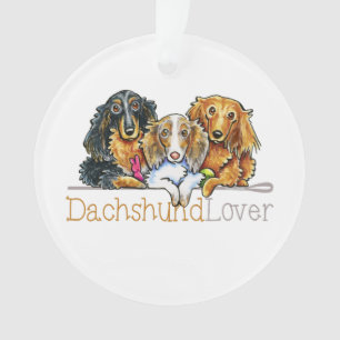 Langhaarige Dackel Lover Ornament