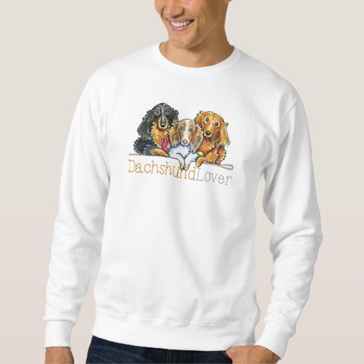 Langhaarige Dackel Lover Sweatshirt (Vorderseite)