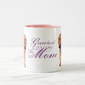 Langhaarige Dackel Mama Zweifarbige Tasse (Mittel)