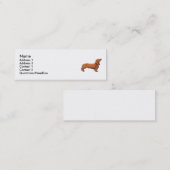 Langhaarige Dackel Mini Visitenkarte (Vorne/Hinten)