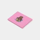 Langhaarige Dackel Post-it Klebezettel (angewinkelt)