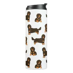 Langhaarige Dackel Thermosbecher