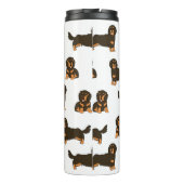 Langhaarige Dackel Thermosbecher (Rückseite)