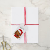 Langhaarige Dackel Weihnachtsfest Niedlicher Hund Geschenkanhänger (Mit Garn)