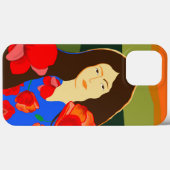 Langhaarige Frau auf Mohnfeld Case-Mate iPhone Hülle (Rückseite (Horizontal))