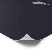 Langhaarige graue Kitty Cat Poster (Ecke)