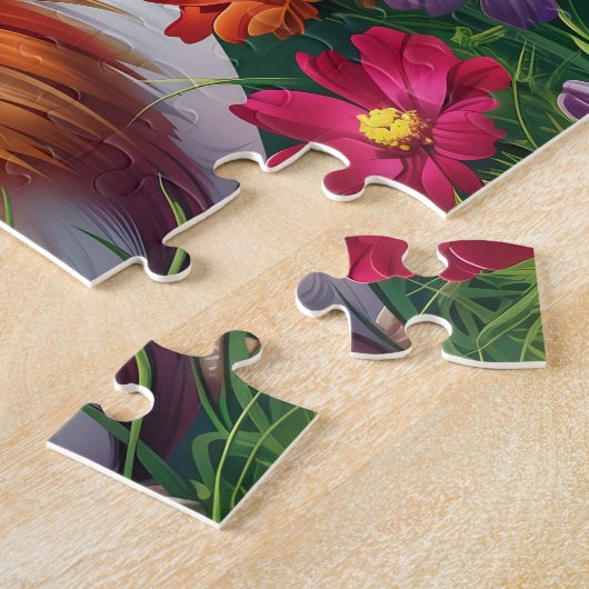 Langhaarige Guinea Schweinefleisch von Blume Puzzle (Seite)