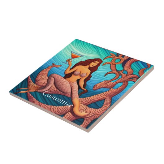 Langhaarige Martini Mermaid Thunder_Cove Fliese (Seite)