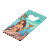 Langhaarige Martini Mermaid Thunder_Cove Geldbeutel Flaschenöffner (Rückseite Schrägansicht)