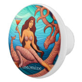 Langhaarige Martini Mermaid Thunder_Cove Keramikknauf (Rechts)