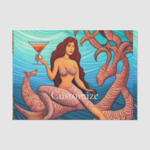 Langhaarige Martini Mermaid Thunder_Cove Seidenpapier